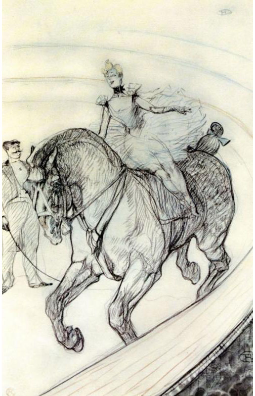 Анри де Тулуз-Лотрек. Цирковая наездница. 1899.