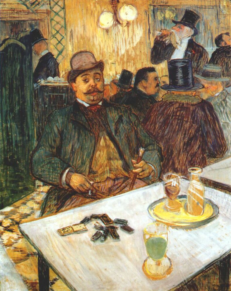 Анри де тулуз-Лотрек. Господин Буало в кафе. 1893.