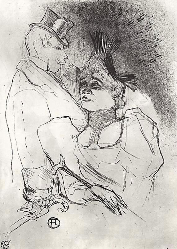 Анри де Тулуз-Лотрек. Марсель Лендер и Барон. 1893.