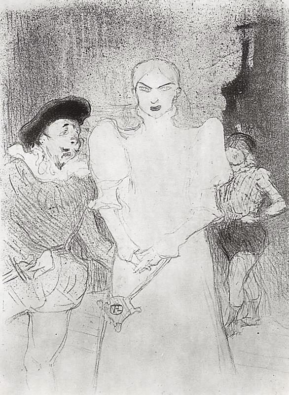 Анри де Тулуз-Лотрек. Мадам Корон в "Фаусте". 1894.