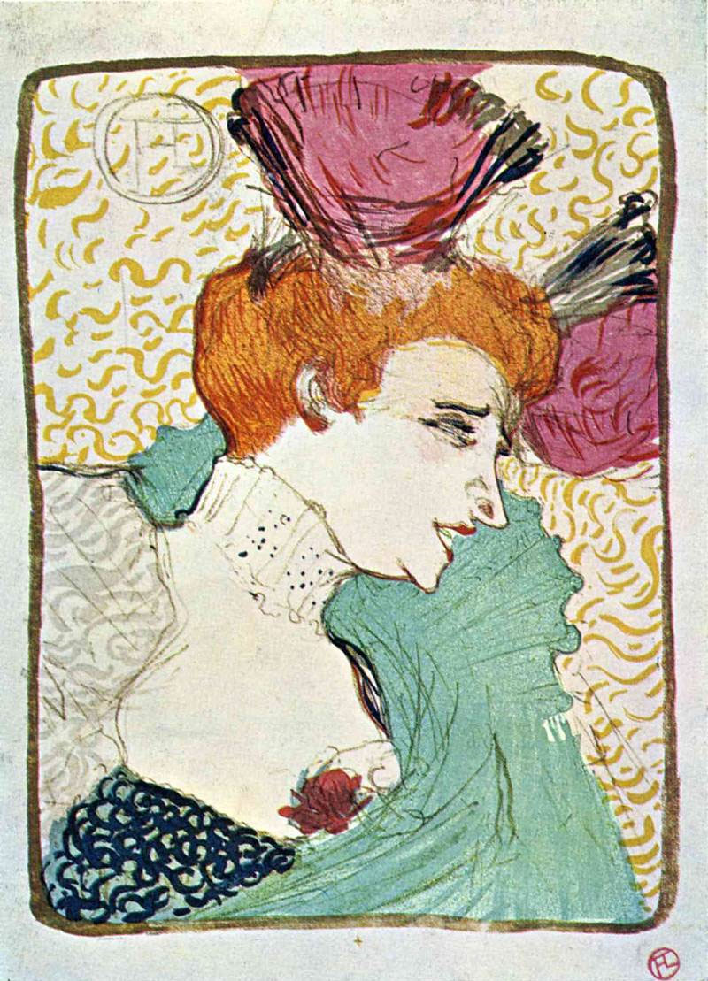 Анри де Тулуз-Лотрек. Актриса Марсель Лендер. 1895.