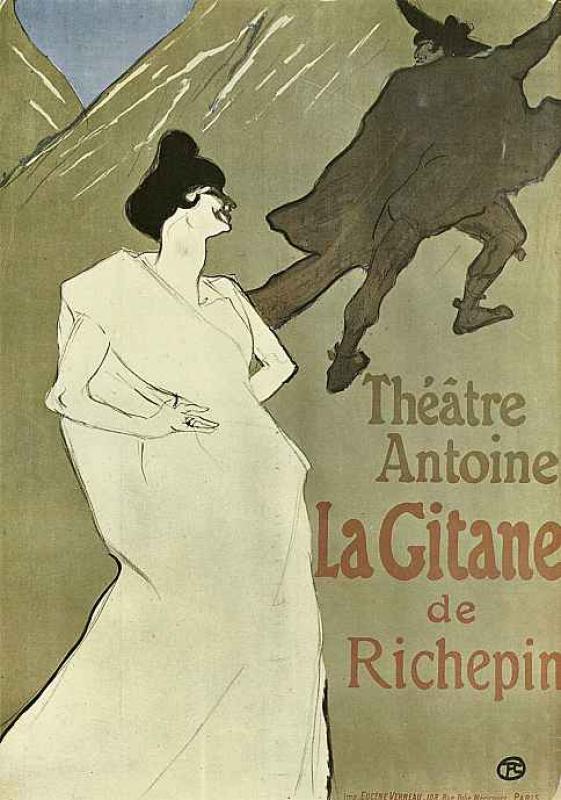 Анри де Тулуз-Лотрек. Плакат "Гитана" (Цыганка). 1899.