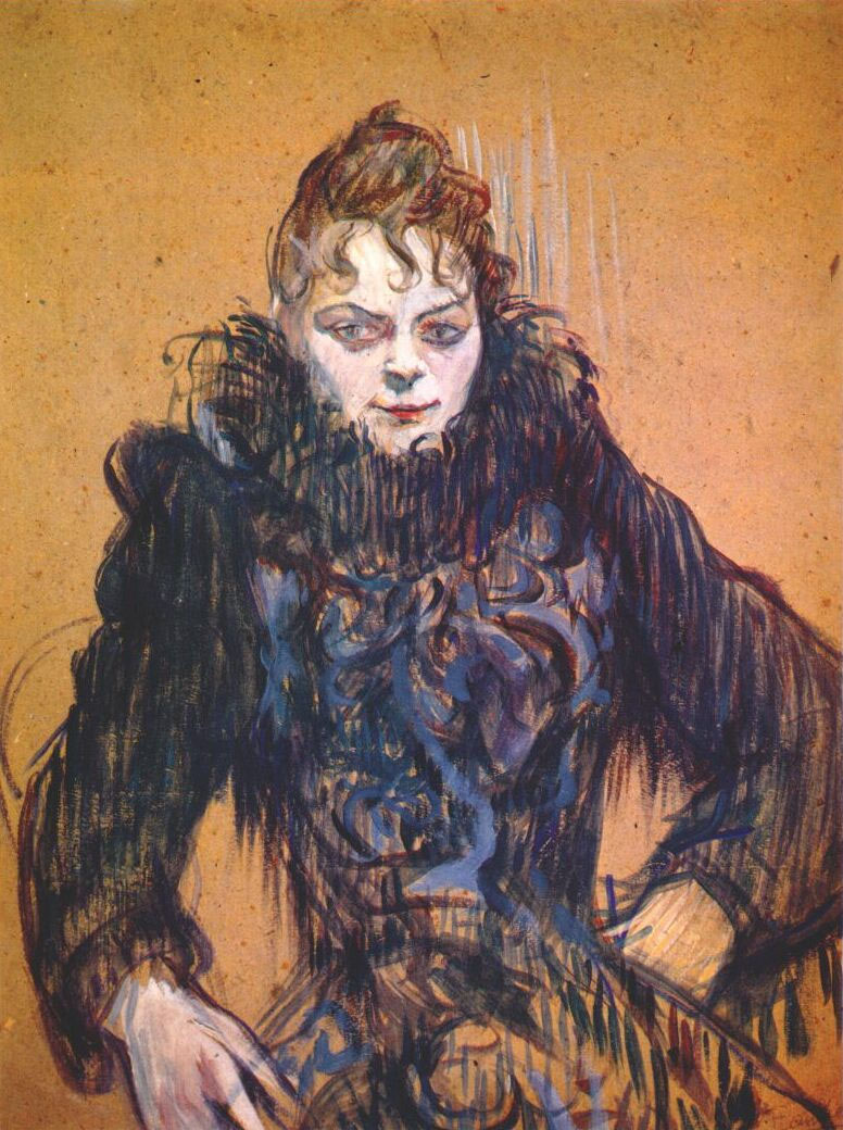 Анри де Тулуз-Лотрек. Женщина в чёрном боа. 1892.