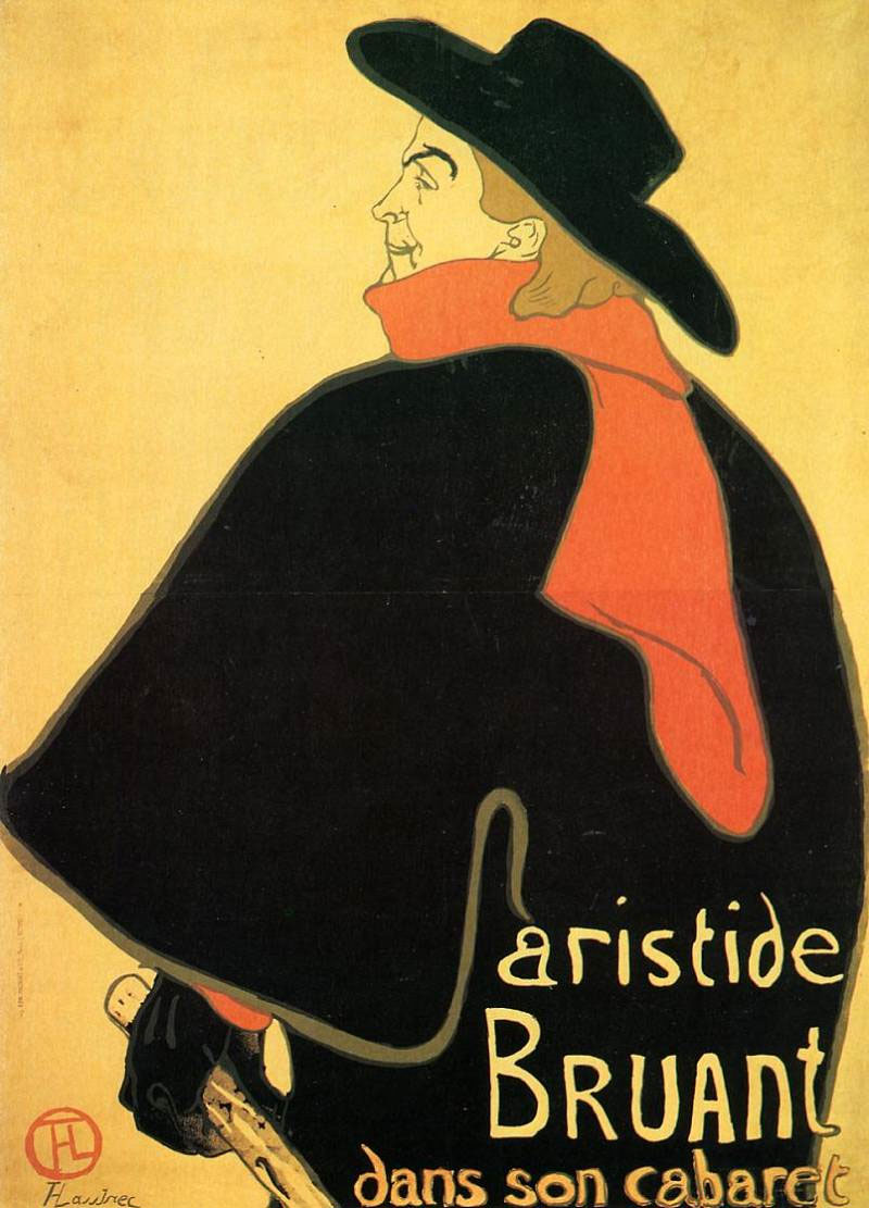 Анри де Тулуз-Лотрек. Афиша "Аристид Брюан в своем кабаре". 1893.