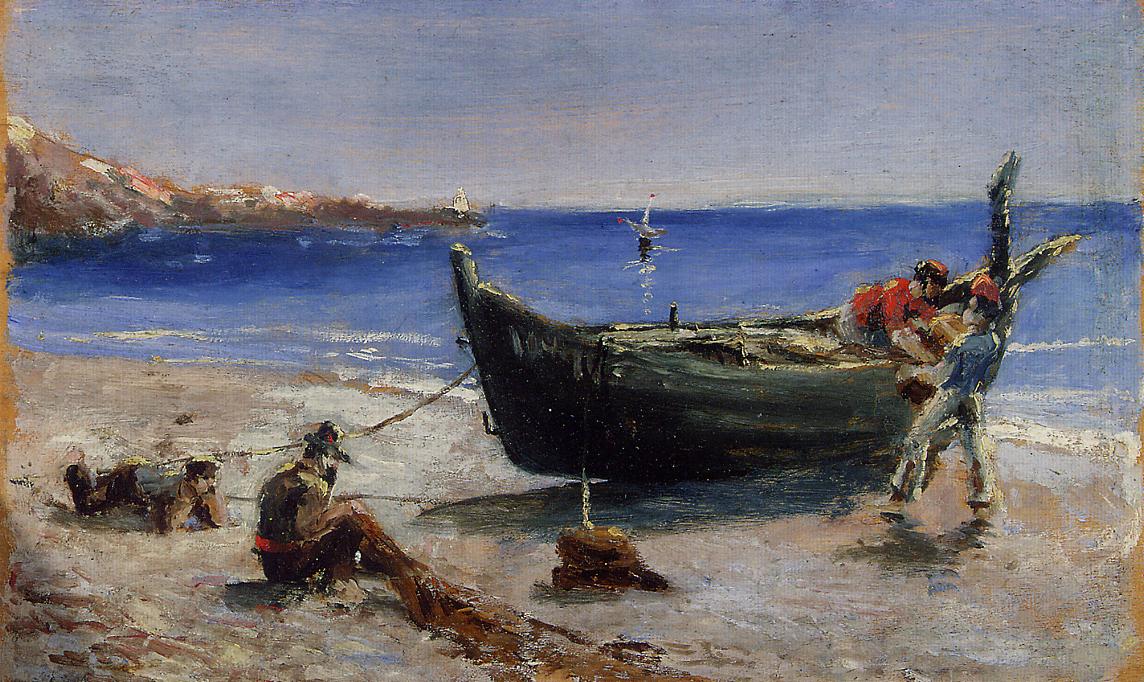 Анри де Тулуз-Лотрек. Рыбацкая лодка. 1880.