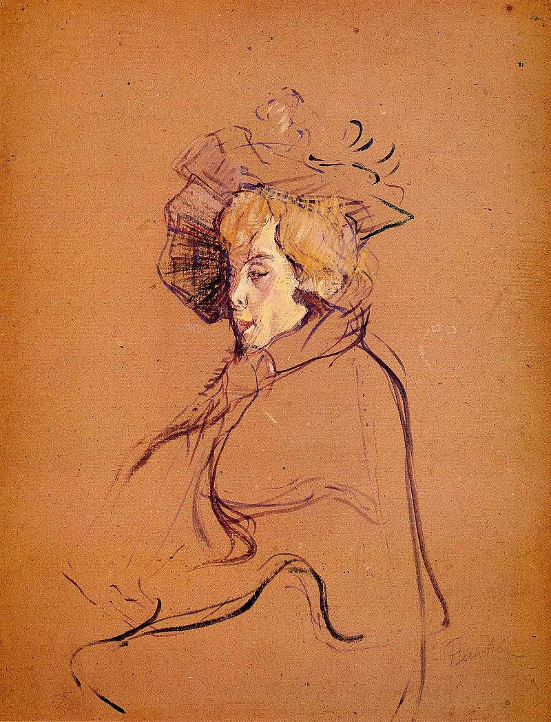 Анри де Тулуз-Лотрек. Джейн Авриль. 1892.