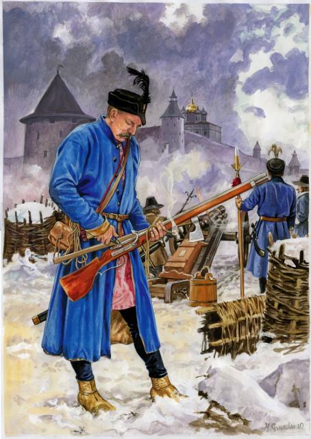 "Польский пехотинец во время осады Пскова. 1581 год".
