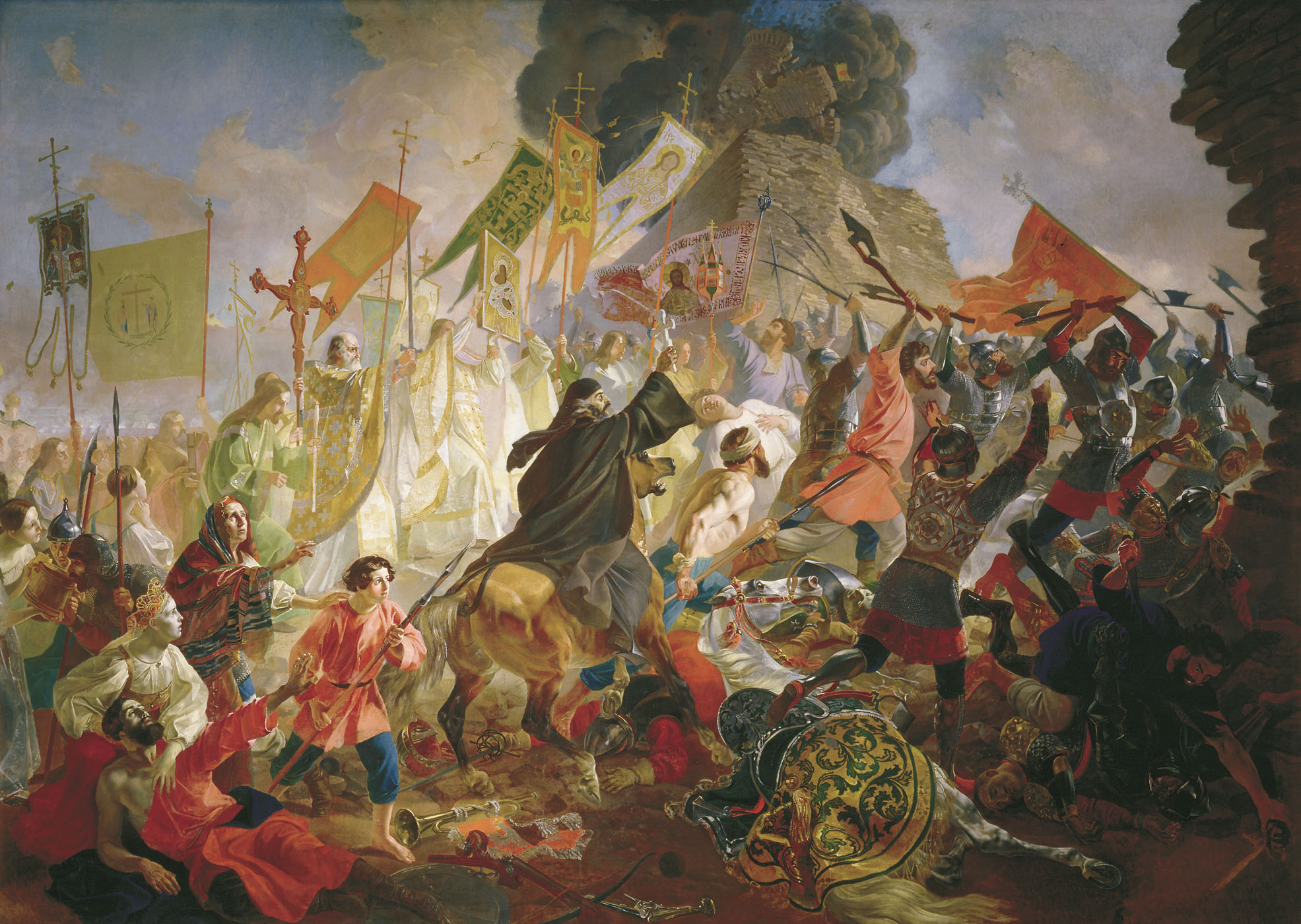 Карл Павлович Брюллов. "Осада Пскова польским королём Стефаном Баторием в 1581 году". 1839-1843.