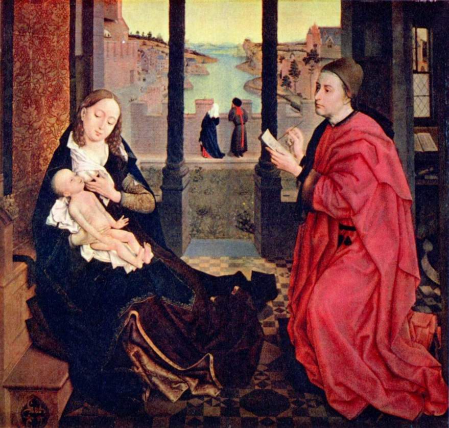 Рогир ван дер Вейден. Евангелист Лука пишет образ Марии.