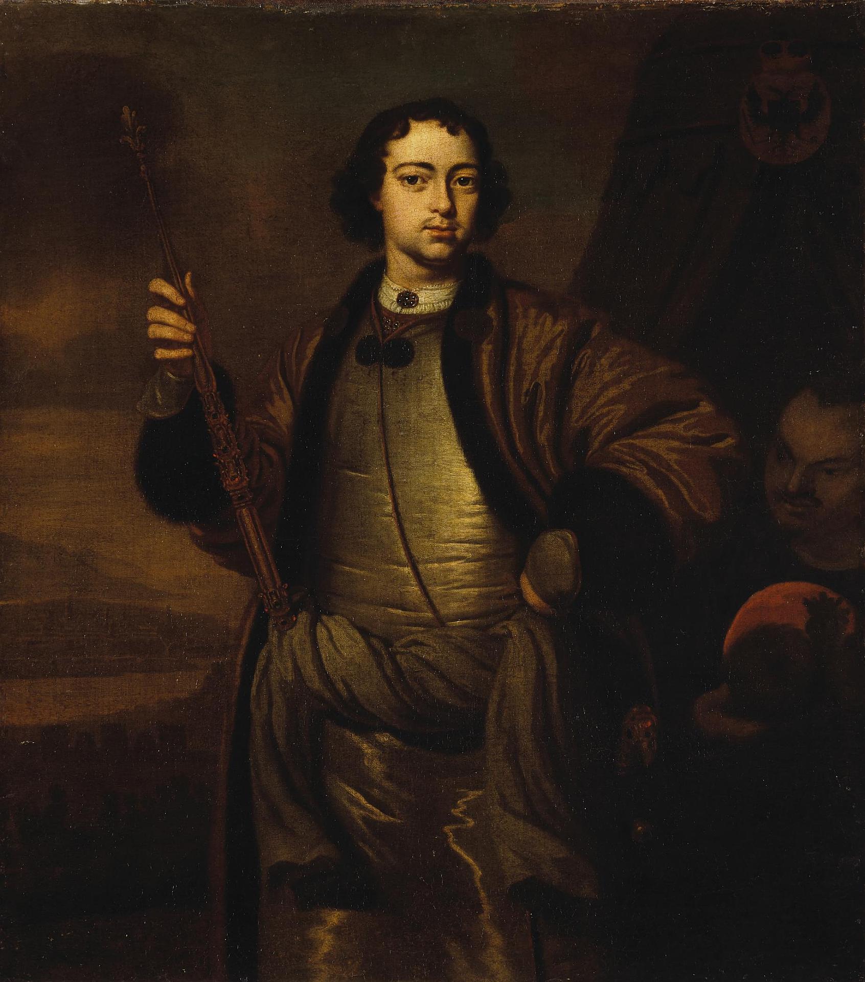 А. ван дер Верфф. Портрет Петра Великого. 1690-е.