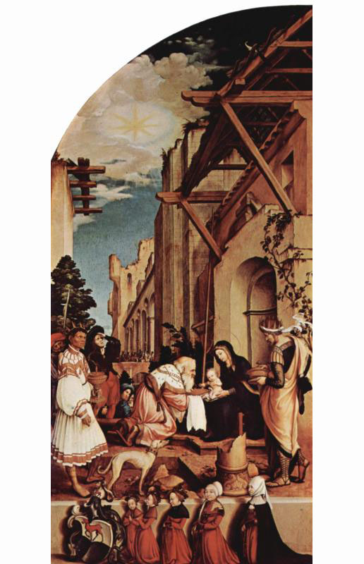 Ханс Хольбейн Младший. Алтарный образ Ганса Оберрида для Фрайбургского собора. Поклонение волхвов.