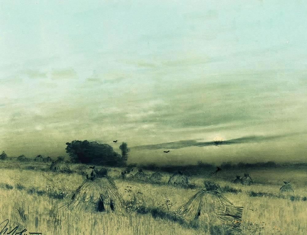 Исаак Левитан. Сжатое поле. 1880-е.
