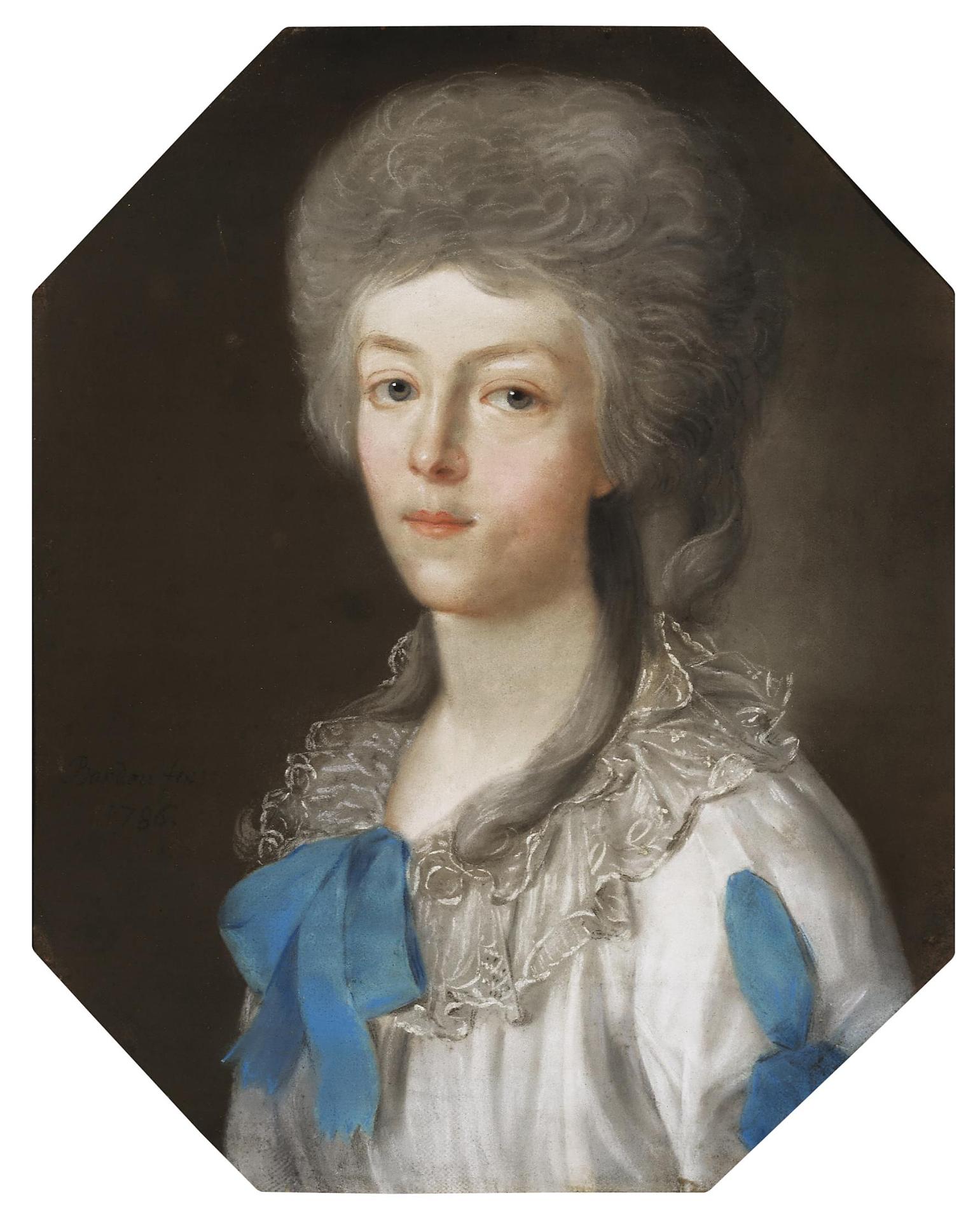 Карл Иванович Барду. "Портрет молодой дамы". 1786.