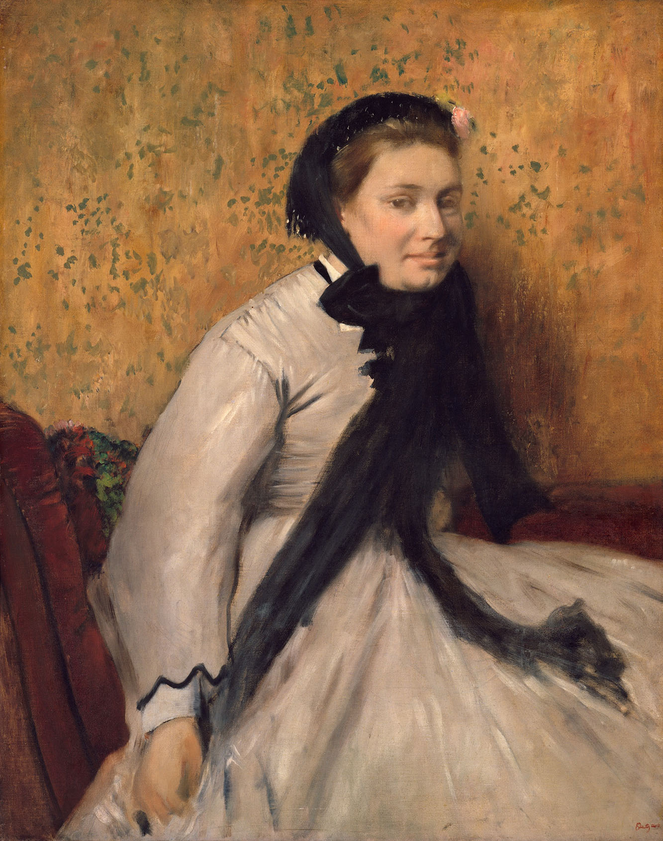 Эдгар Дега. "Портрет дамы в сером". 1865.