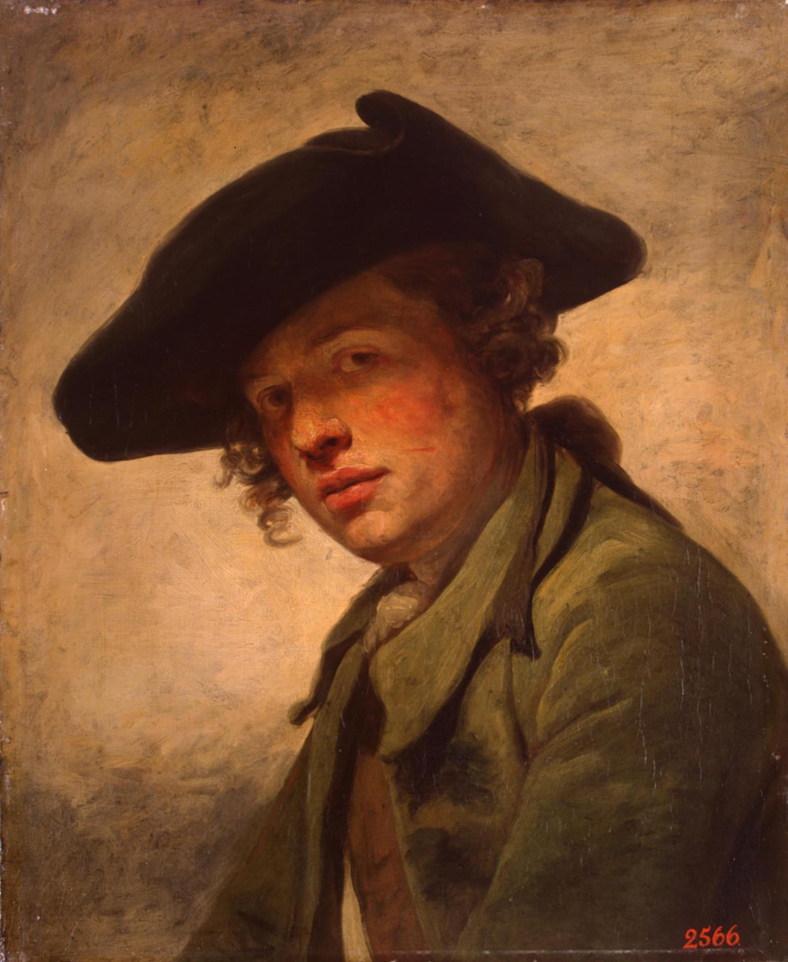 Жан-Батист Грёз. "Портрет молодого человека в шляпе". 1750-е. Эрмитаж, Санкт-Петербург.