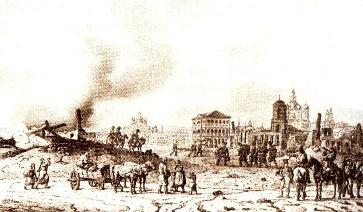 А. Адам. В Смоленске после захвата его наполеоновскими войсками. 1830-е.