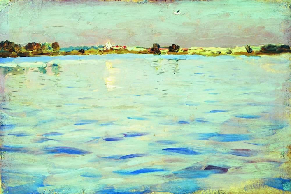 Исаак Левитан. Последние лучи. Озеро. 1898-1899.
