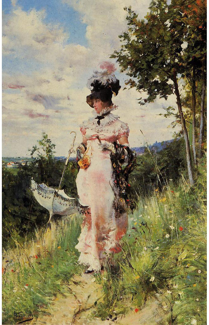 Джованни Больдини. "Летняя прогулка". 1873.