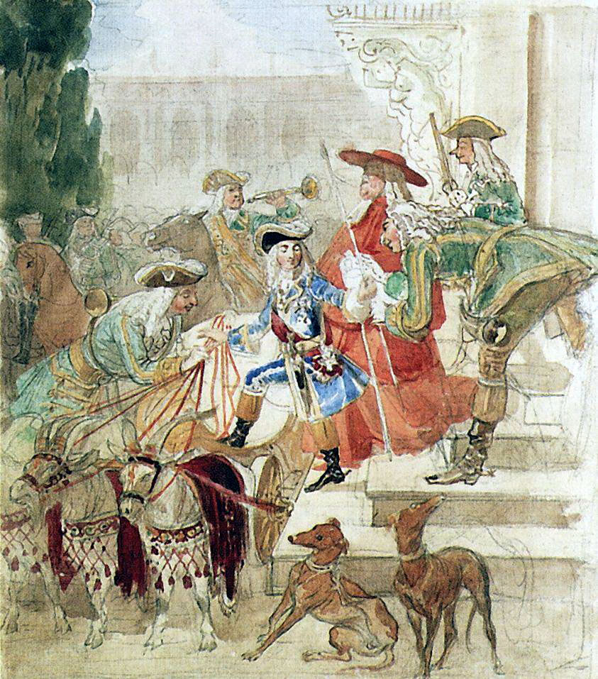 Карл Павлович Брюллов. "Прогулка Людовика XV в детстве". 1850.