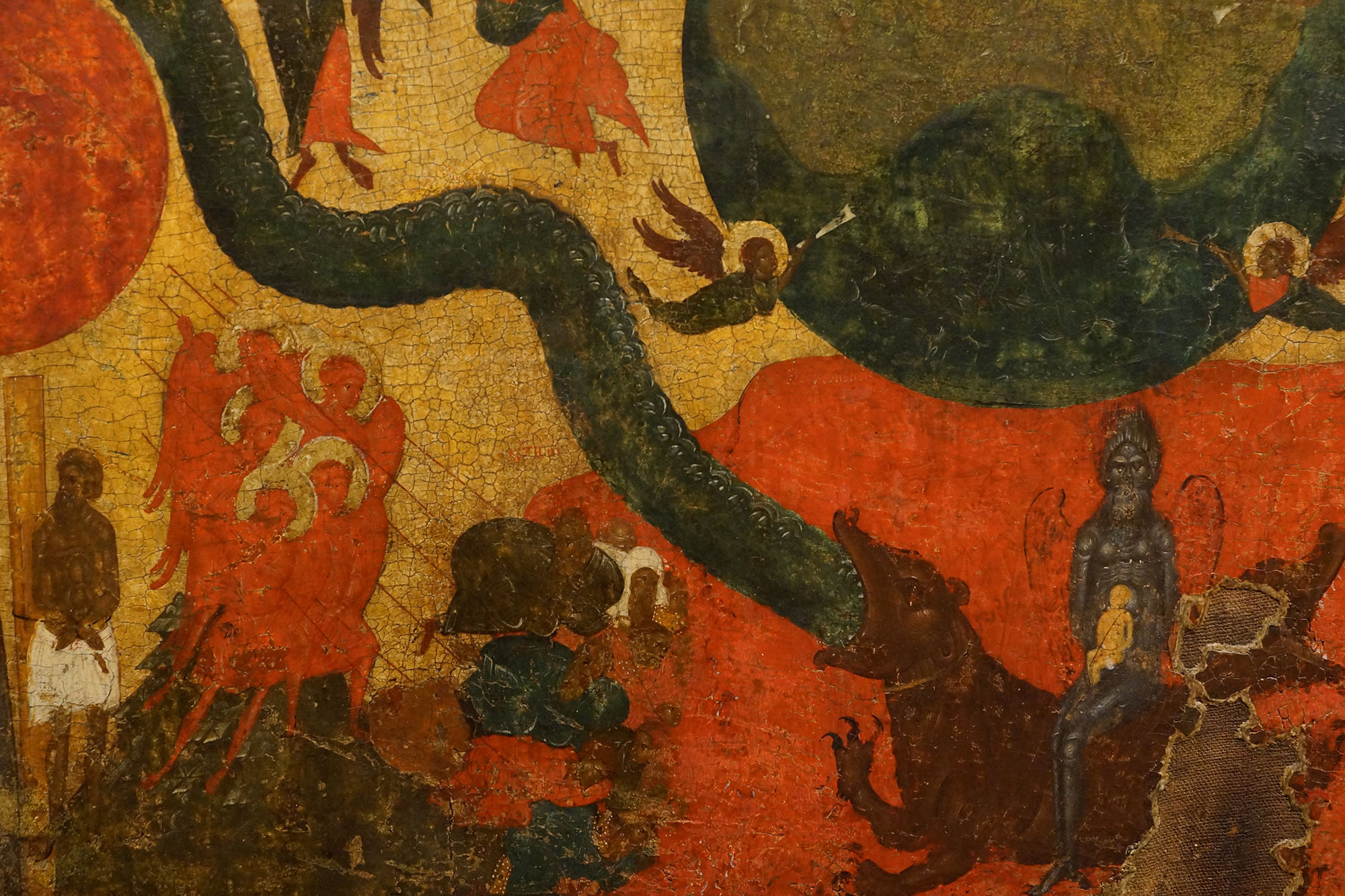"Страшный суд". Середина XV века, Псков. 1460-е. Фрагмент 5.