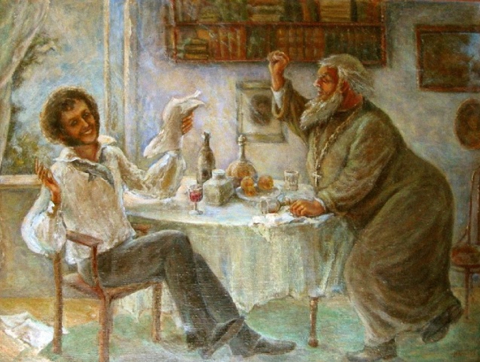 Валентина Ивановна Обозная. "Пушкин читает стихи". 1977.