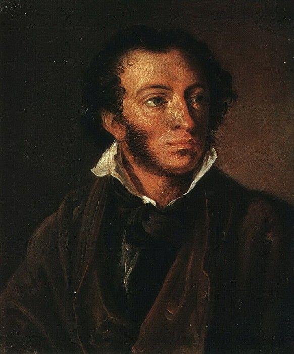 Василий Андреевич Тропинин. "Пушкин". Этюд. 1827.
