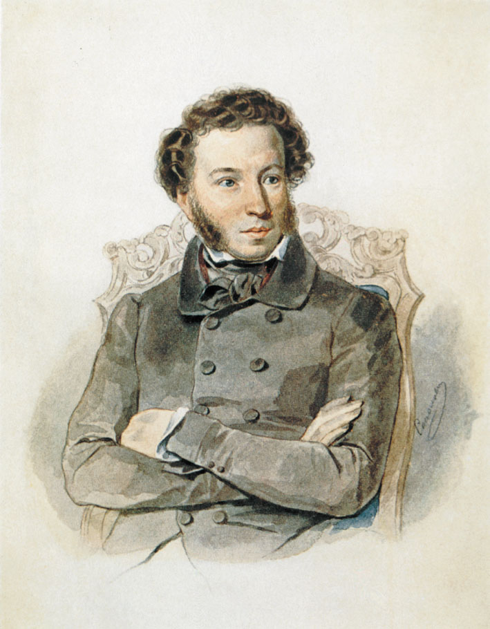 Пётр Фёдорович Соколов. "Портрет А. С. Пушкина". 1836.
