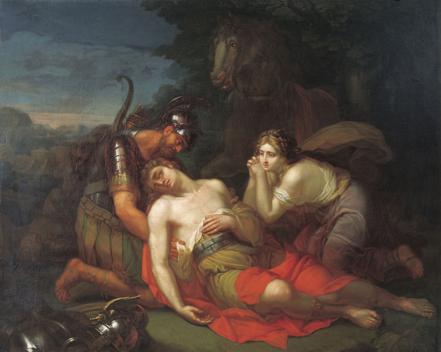Степан Курляндцев. Эрминия и Вафрин находят раненого Танкреда. 1803.