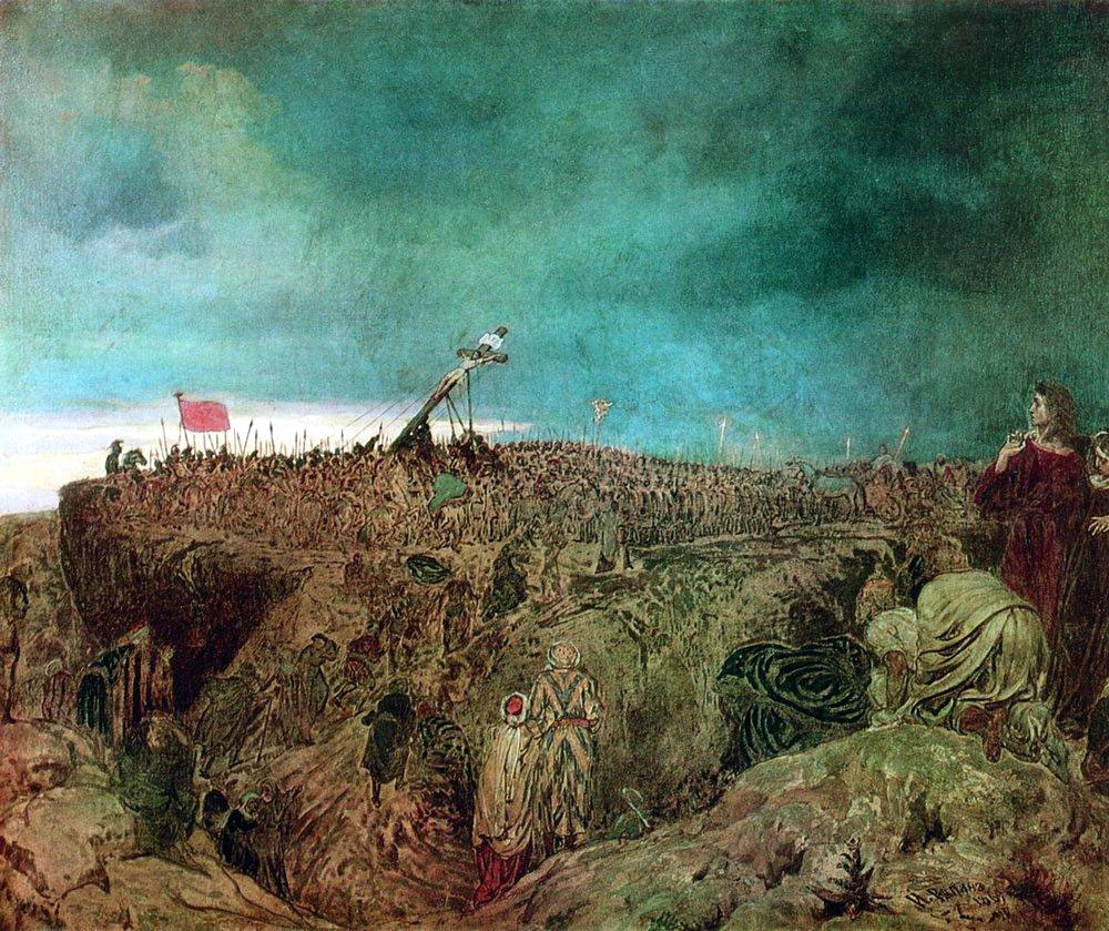 Илья Репин. голгофа (Распятие Христа). 1869.