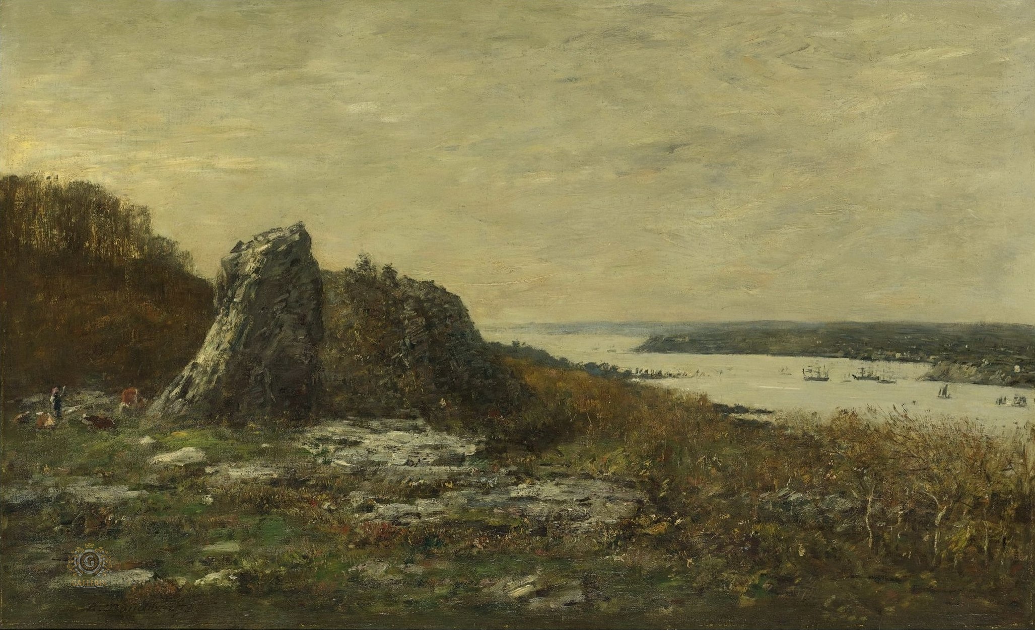 Эжен Буден. "Окрестности Бреста, устье реки Элорн". 1873.