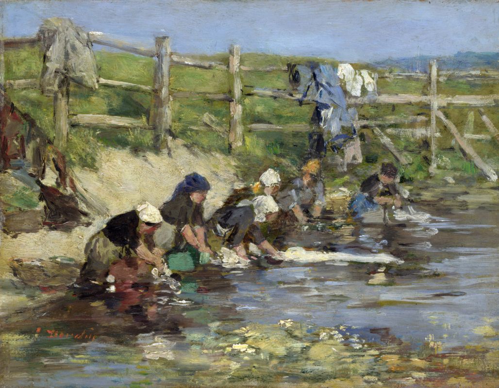 Эжен Буден. "Прачки у реки". 1885-1890. Британская Национальная галерея, Лондон.