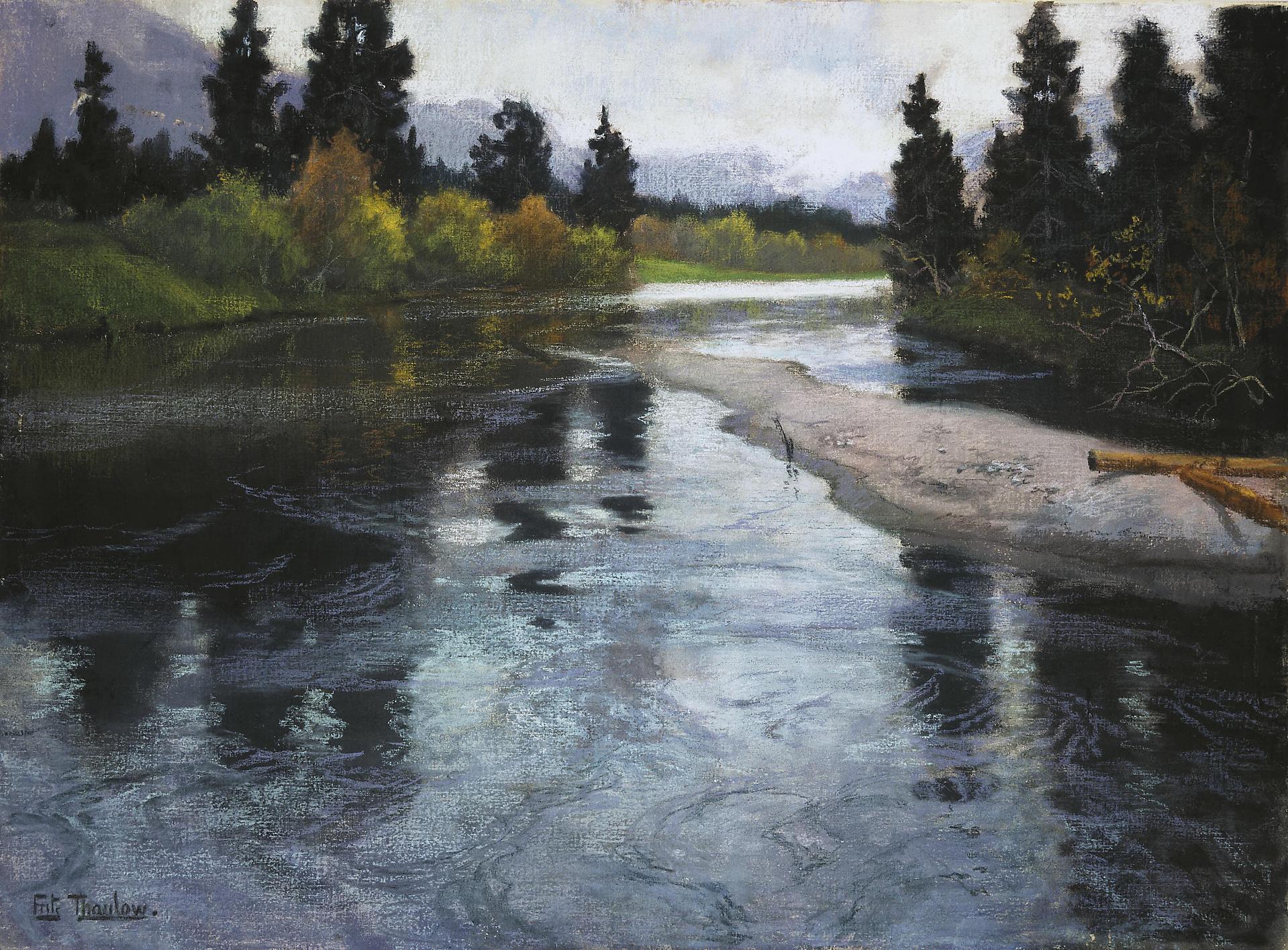 Франц Таулов (Иоганн Фредерик). "Река". Около 1883? Эрмитаж, Санкт-Петербург.