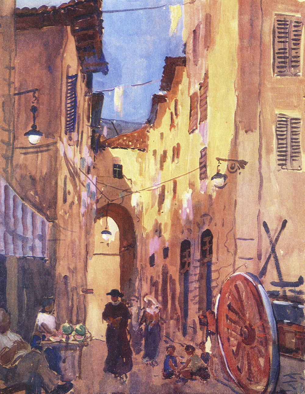 Александр Герасимов. Улица в Риме. 1934.