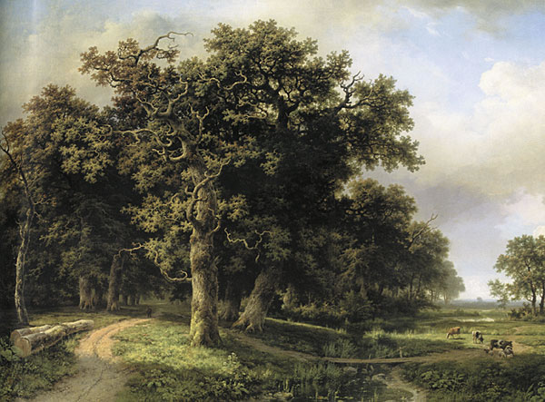 Иван Шишкин. Пейзаж с ручьём. 1863.