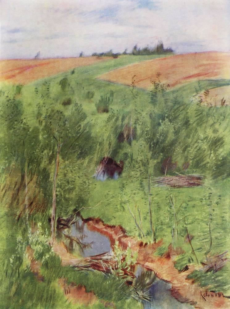 Исаак Левитан. У ручья. 1899.