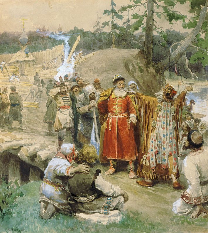Клавдий Васильевич Лебедев. "Освоение русскими новых земель". 1904.