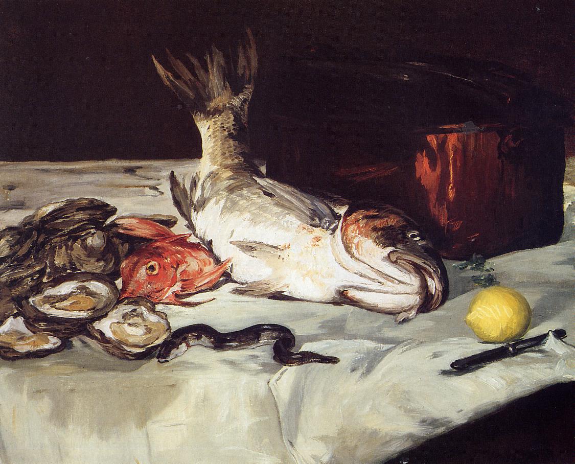Эдуард Мане. "Натюрморт с рыбой". 1864. Институт искусств, Чикаго.