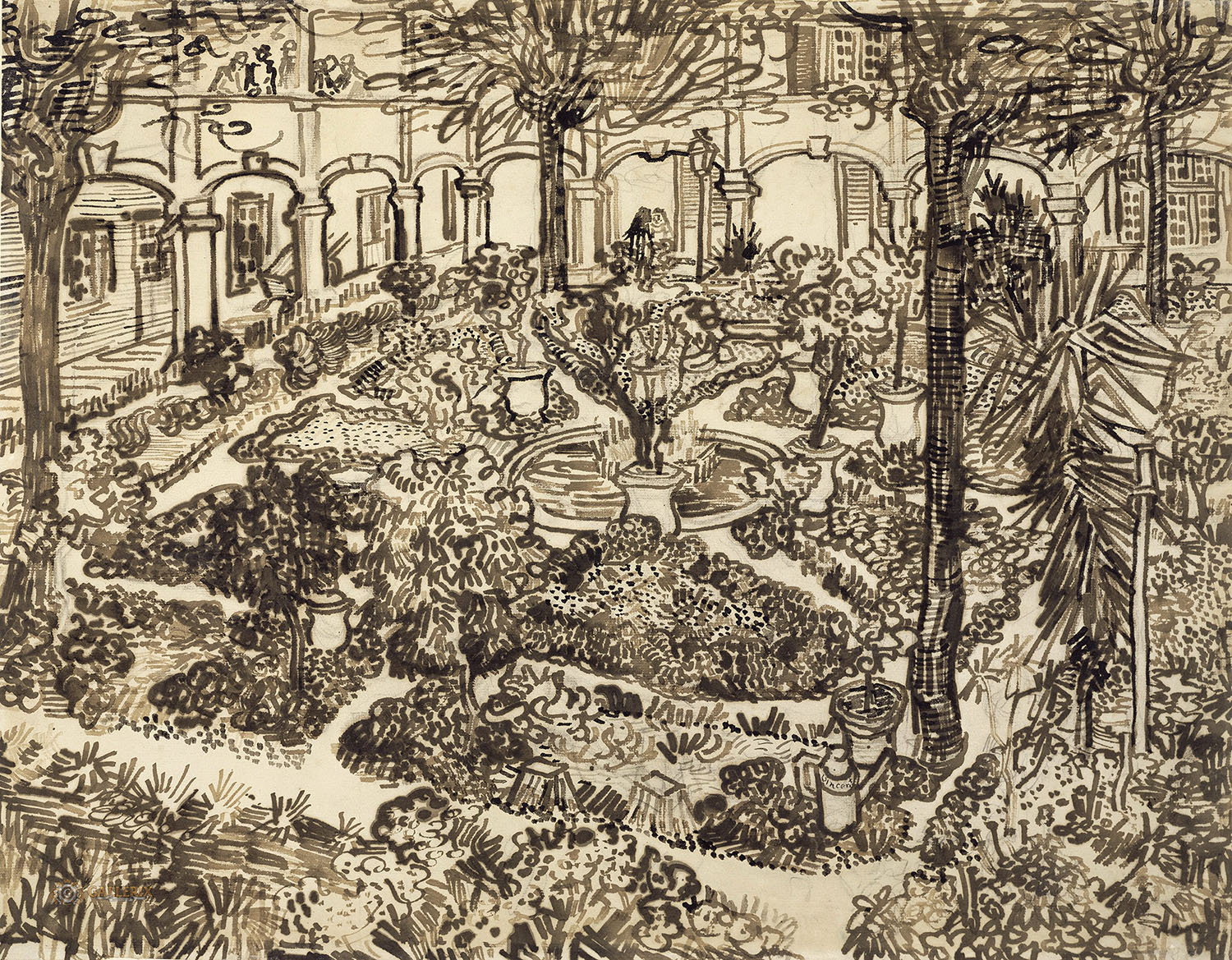 Винсент Ван Гог. "Больничный сад в Арле". 1889. Музей Ван Гога, Амстердам.