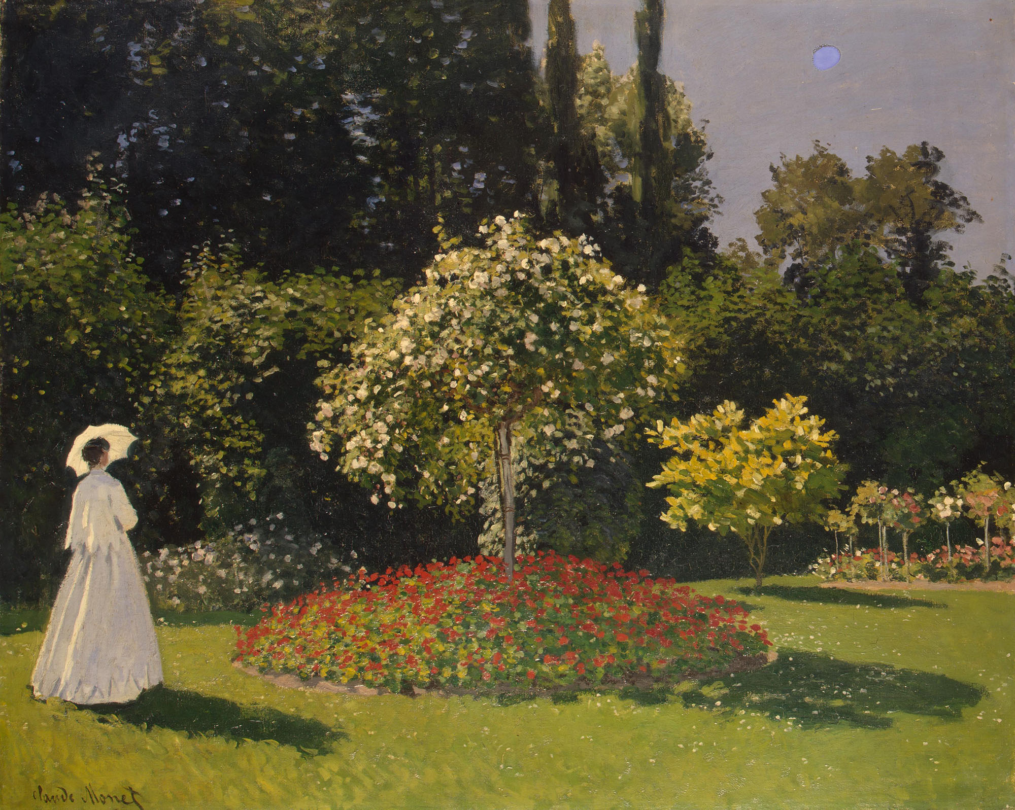 Клод Моне. "Дама в саду Сент-Адресс". 1867.