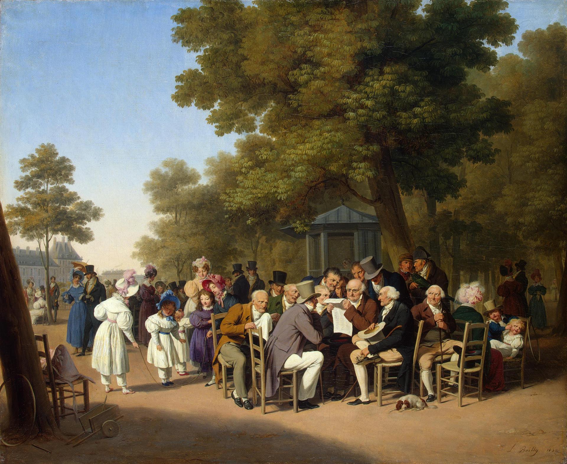 Луи Леопольд Буальи. "Политиканы в Тюильрийском саду". 1832.