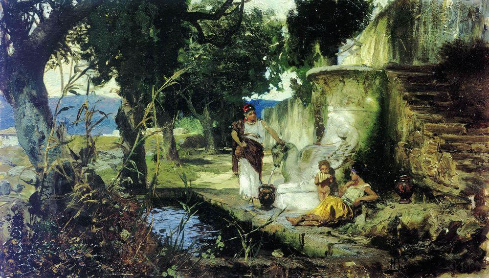 Генрих Семирадский. Сцена у колодца. 1890.