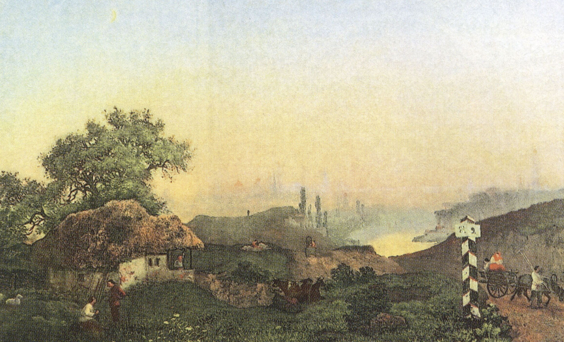 М. Бочаров. Вид Москвы от села Воробьёва. 1853.