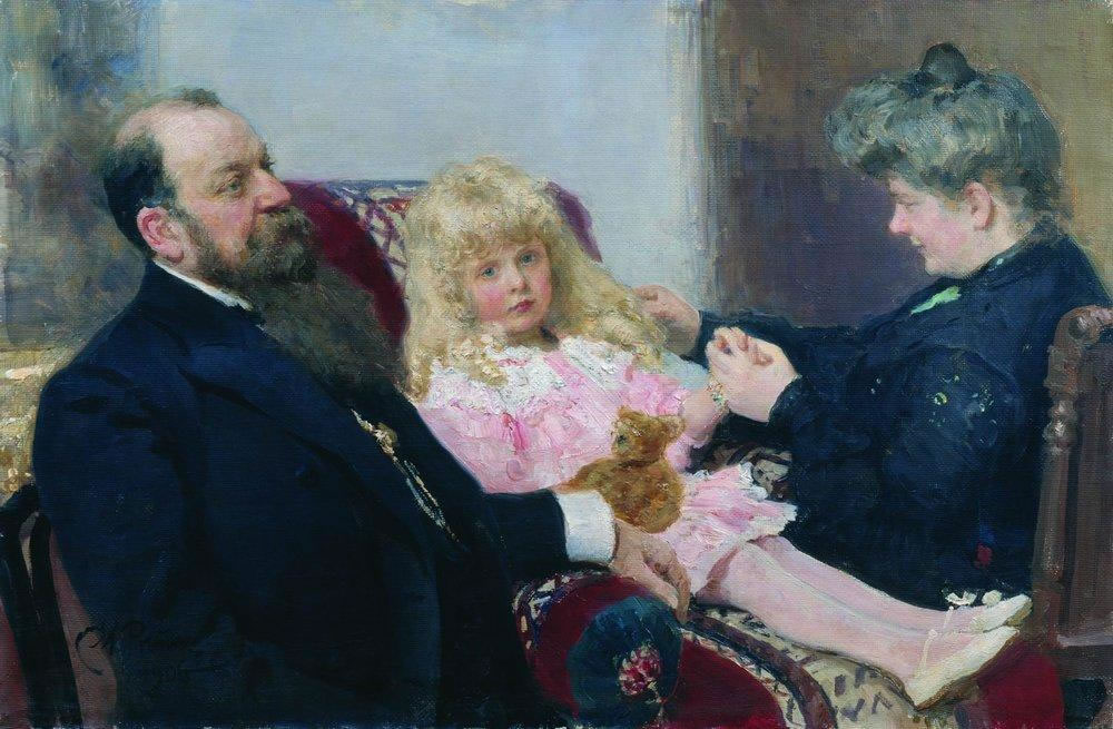 Илья Репин. Семейный портрет Делоровых. 1906.