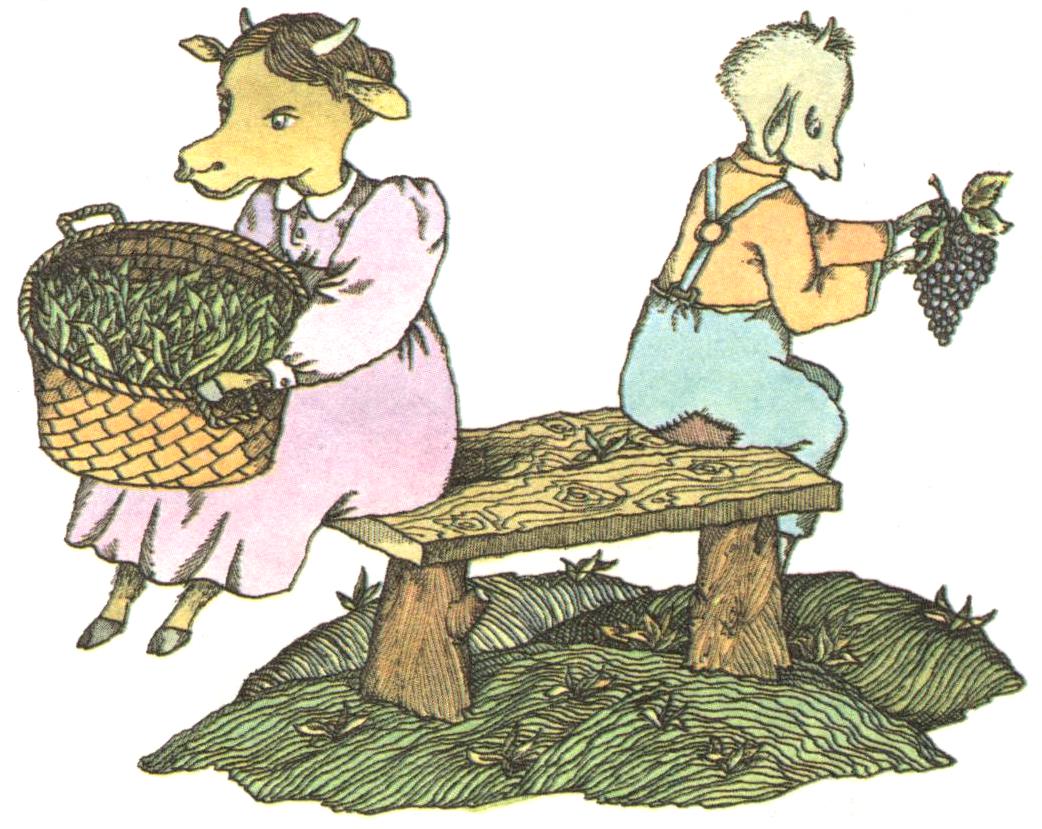 "Бабушкины любимцы". Чешская народная детская песня. Рисовал В. Иванюк.