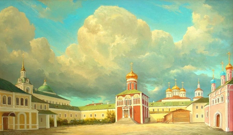 Внутренний двор Чудова монастыря. Церковь Чуда архистратига Михаила.