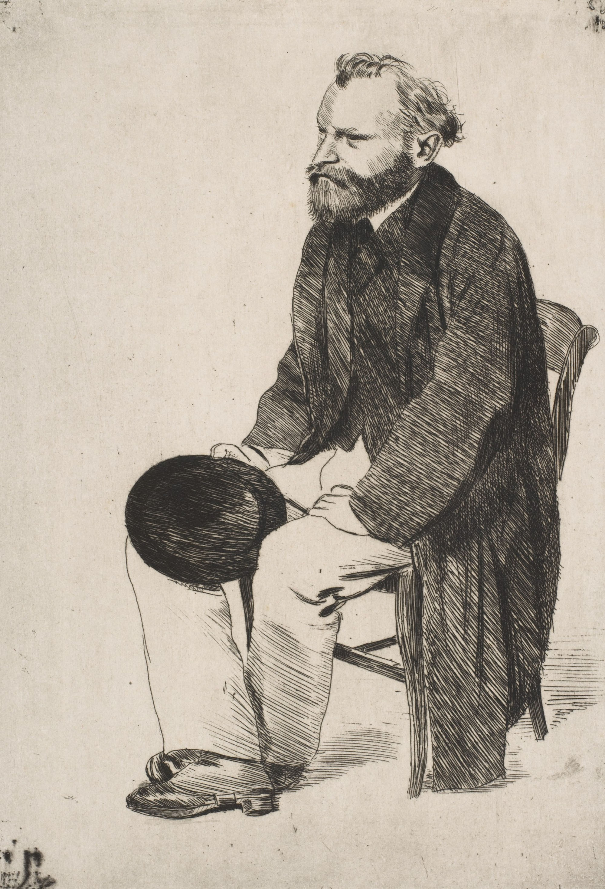 Эдгар Дега. Эдуард Мане, сидящий с шляпой в руках. Около 1866-1868.