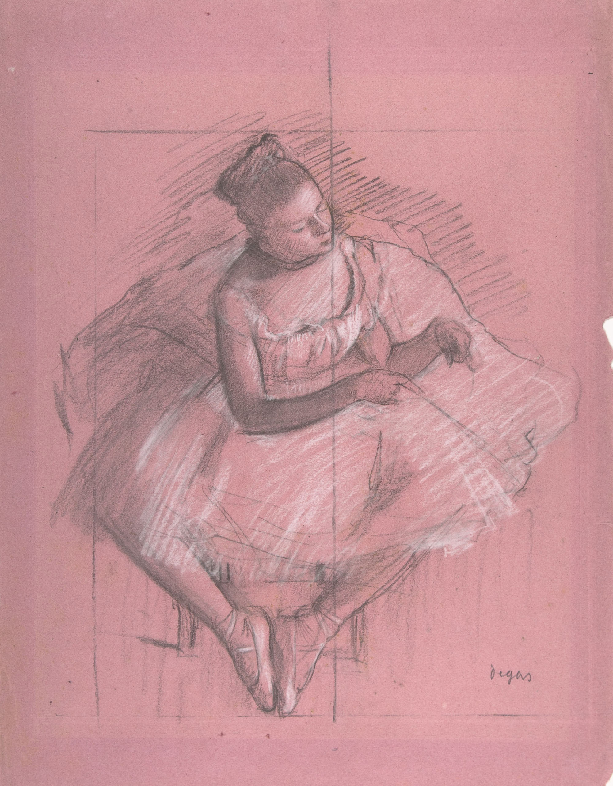 Эдгар Дега. Сидящая балерина. Около 1873-1874.