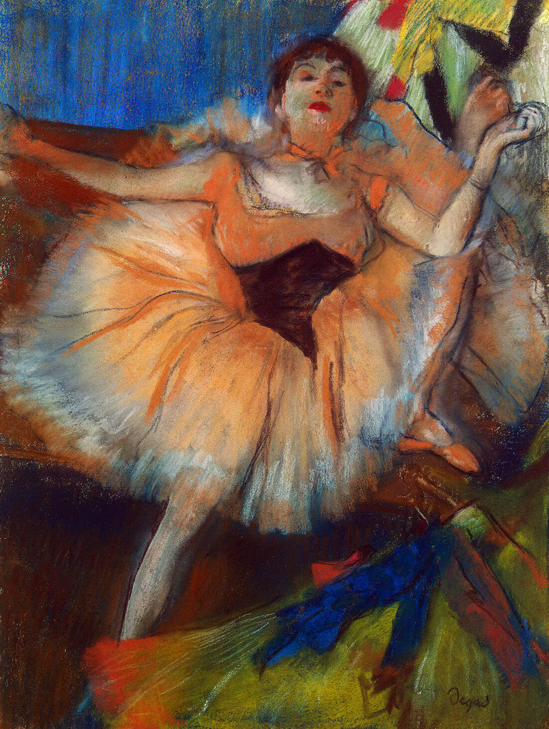 Эдгар Дега. Сидящая танцовщица. 1879-1880.