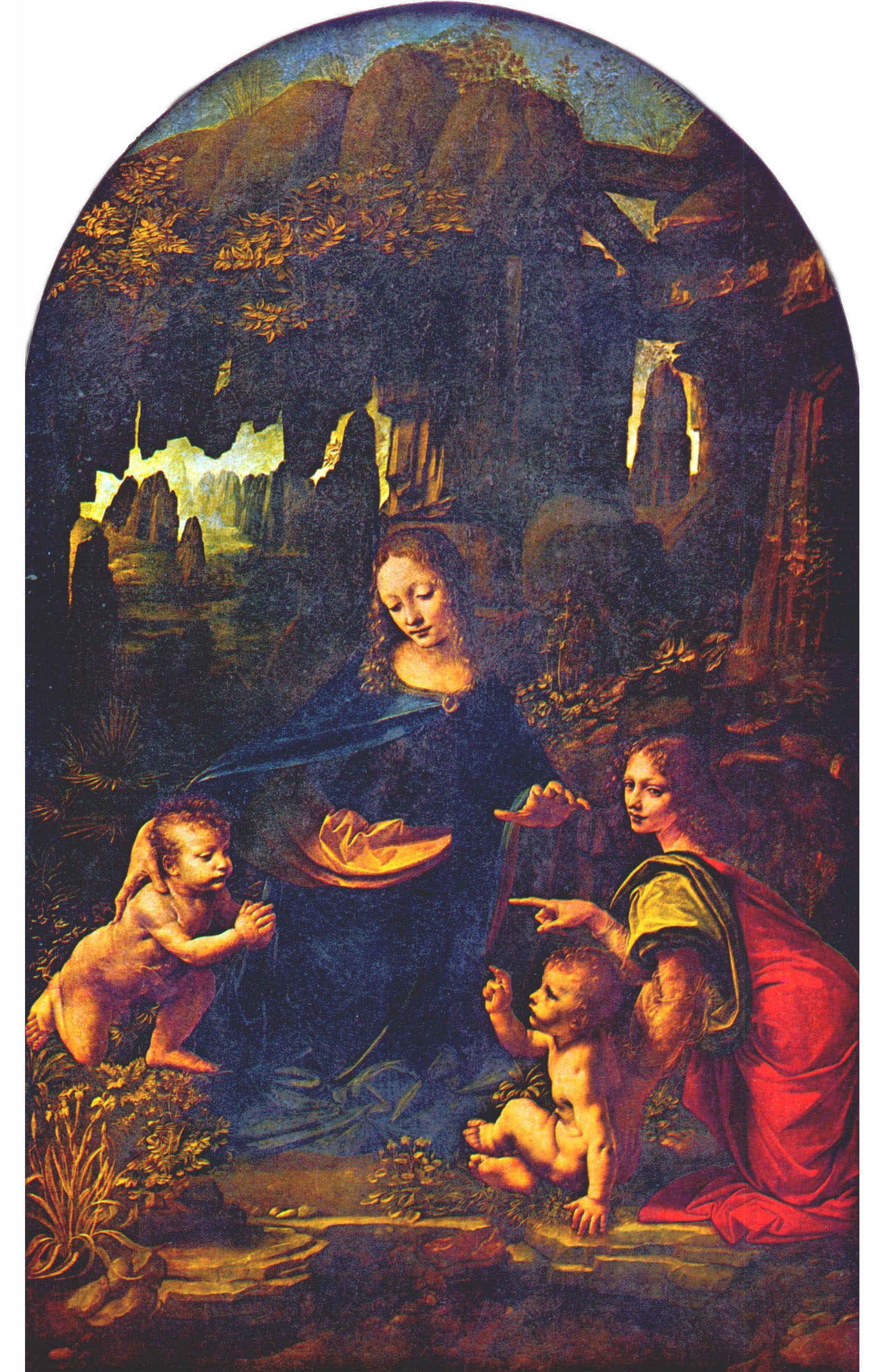 Леонардо да Винчи. Мадонна в скалах. 1483.
