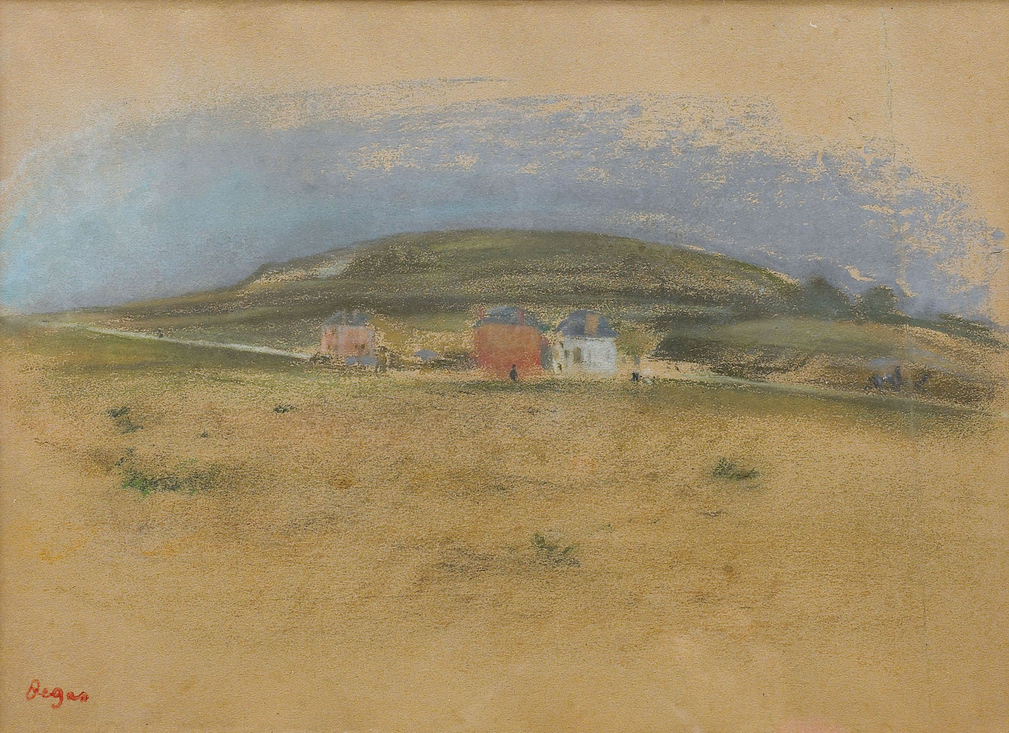Эдгар Дега. Дома вблизи скал. 1869.